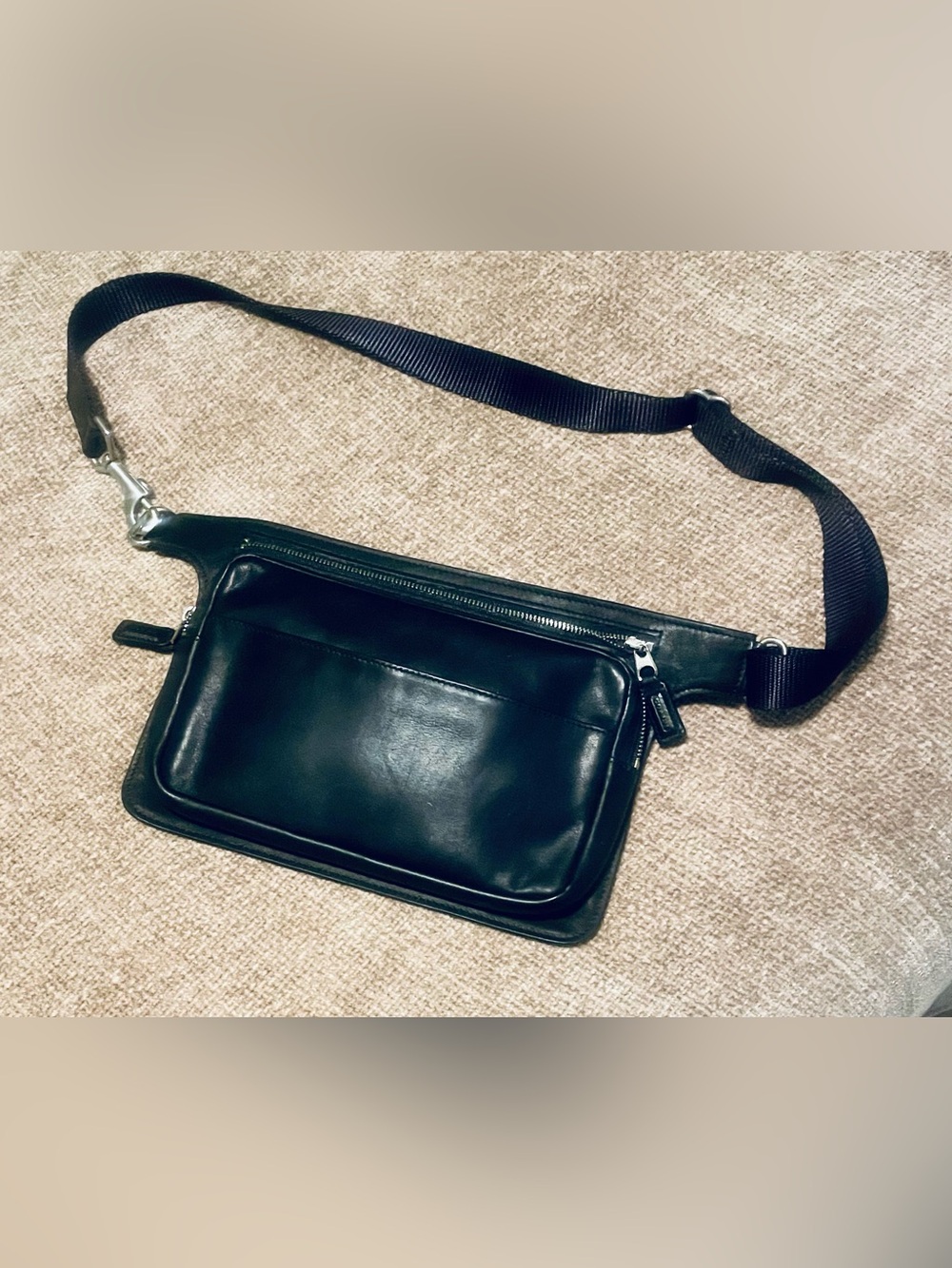 Coach Black Leather Swagger Bag